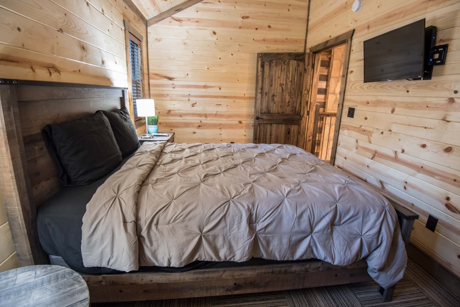 King Bedroom Upstairs with Flatscreen TV