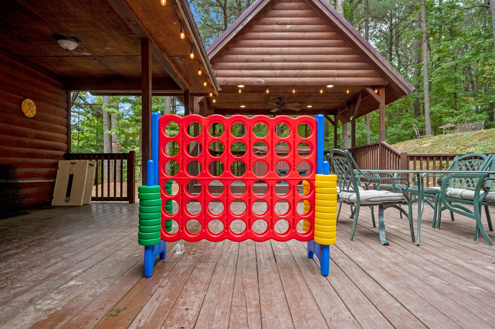 Connect Four on large back deck
