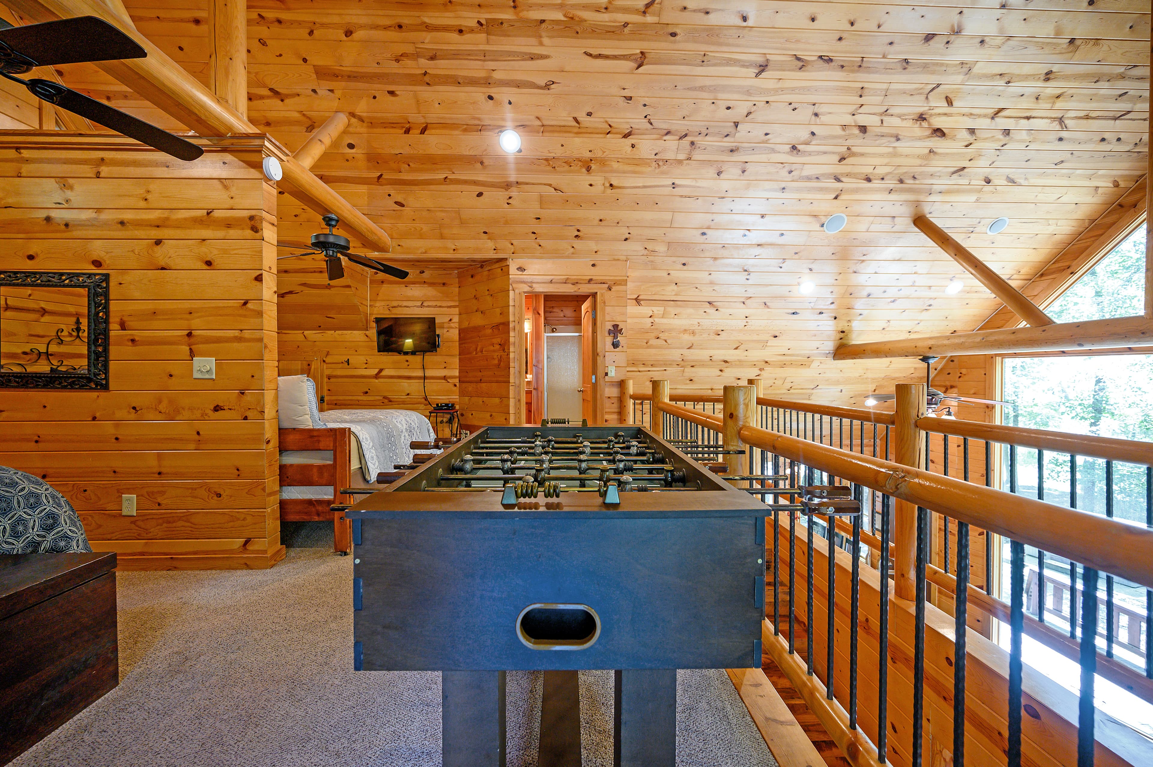 foosball in open loft