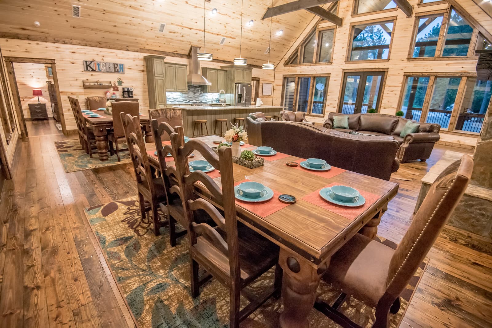 Two 8 seater dining tables