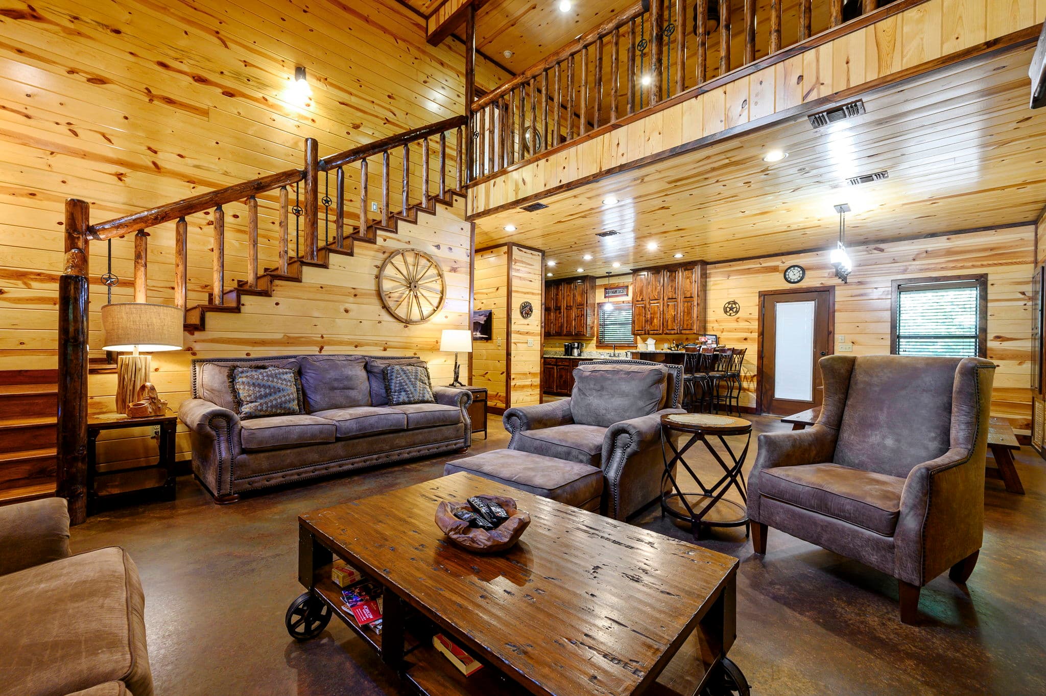 kitchen includes oven, microwave, and full fridge