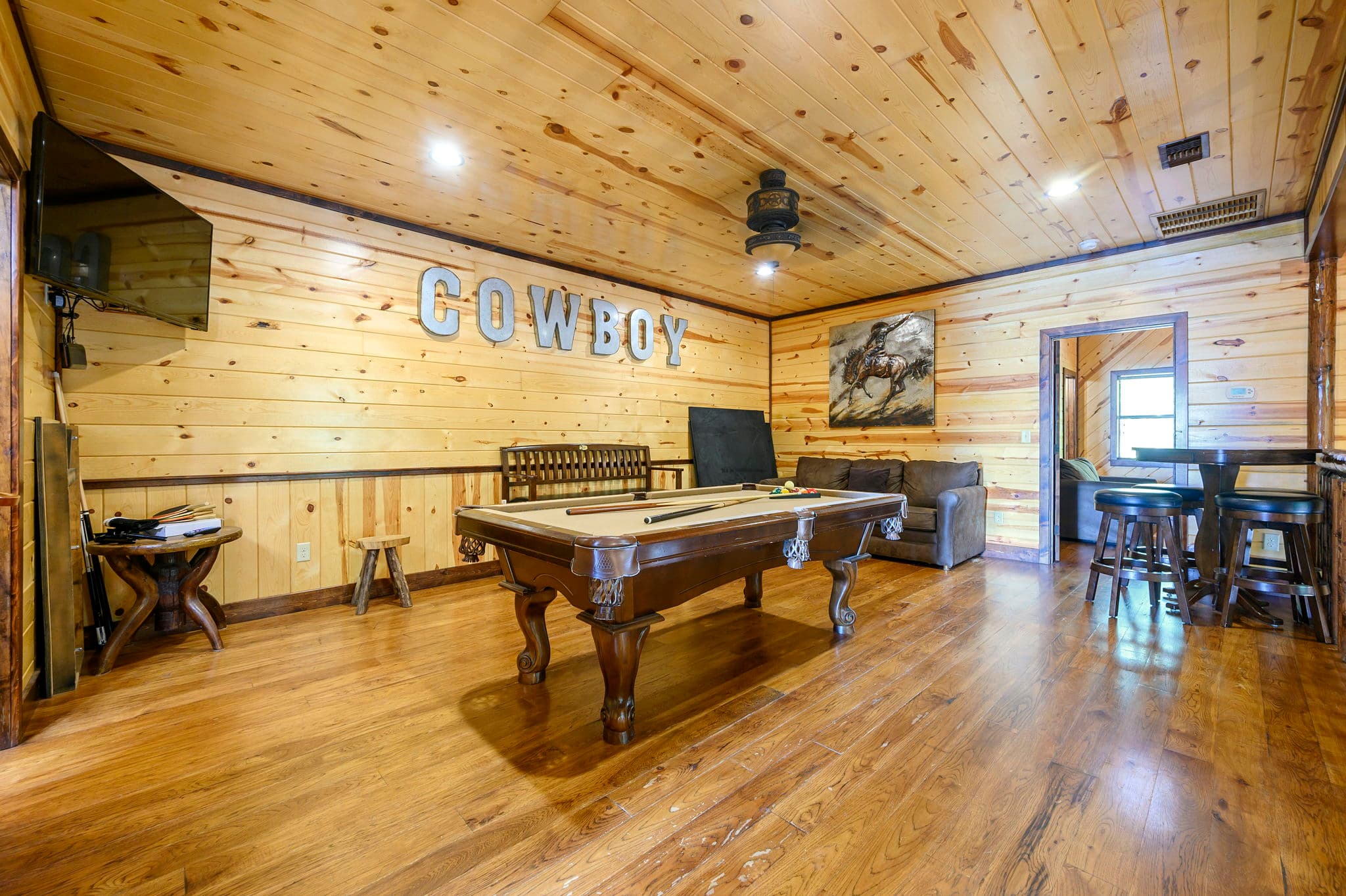 game room with pool table
