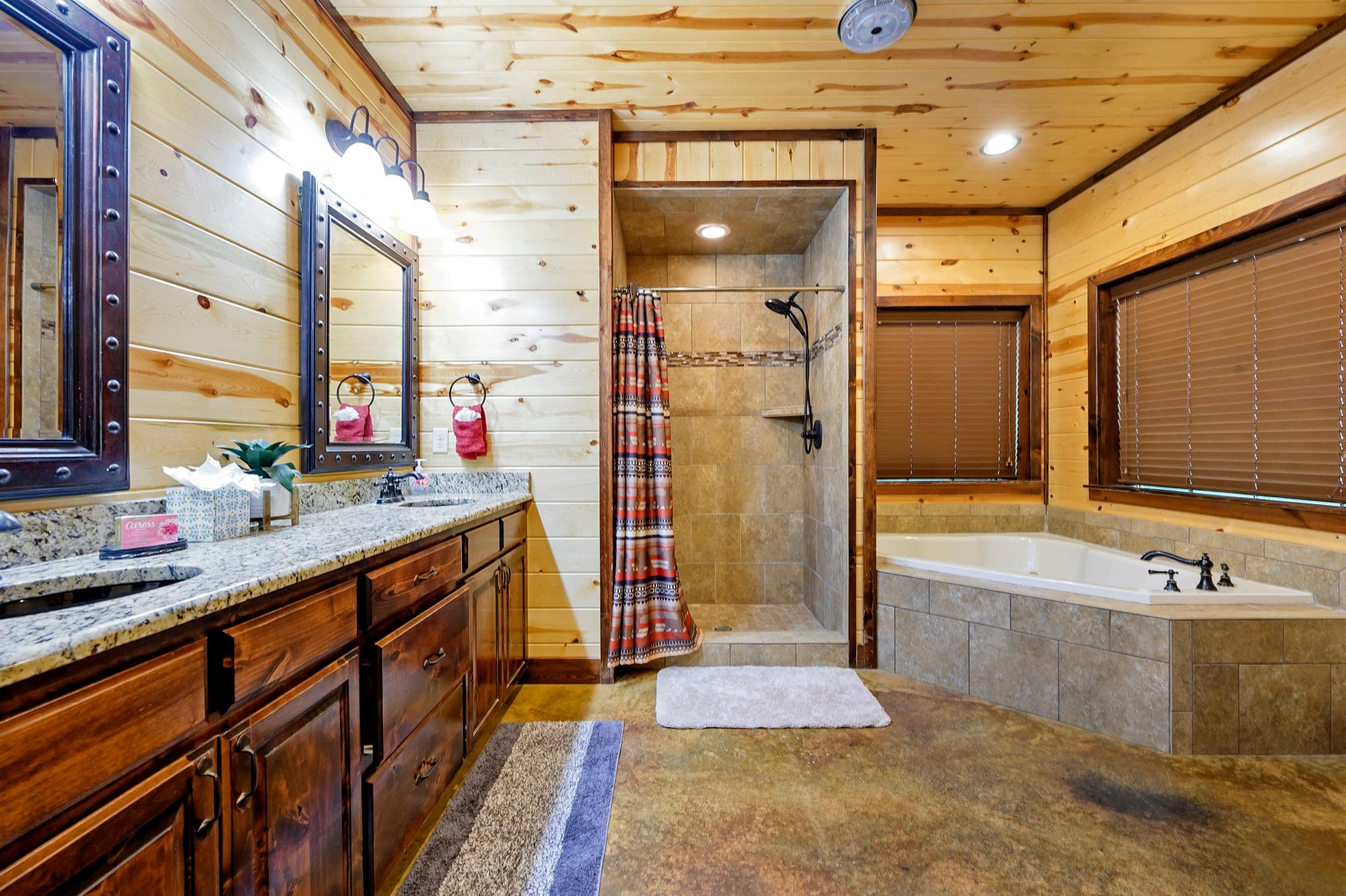 hot tub on covered porch