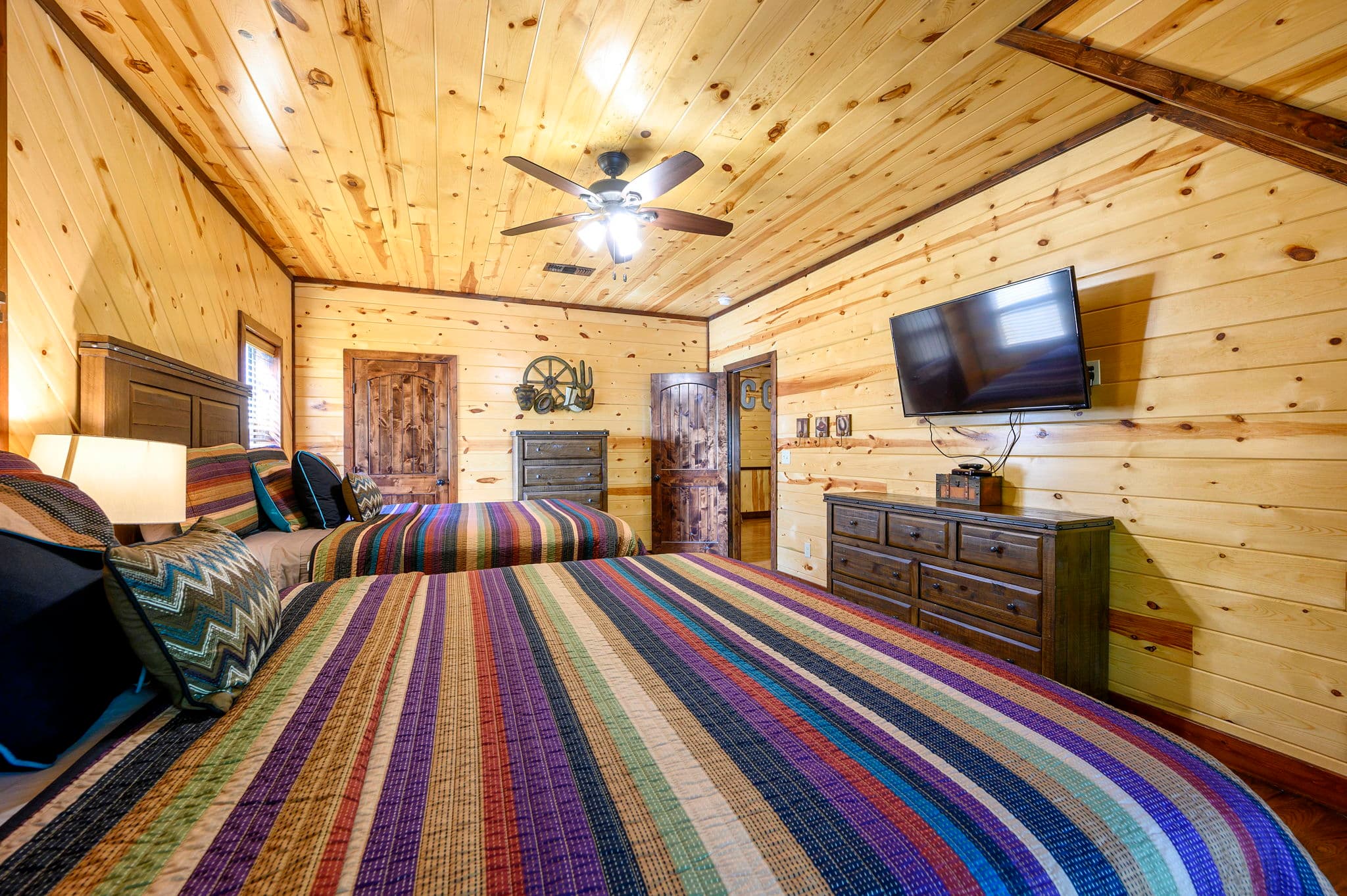bathroom with tub and shower