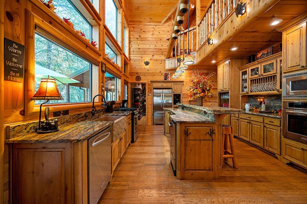 Large kitchen with an island