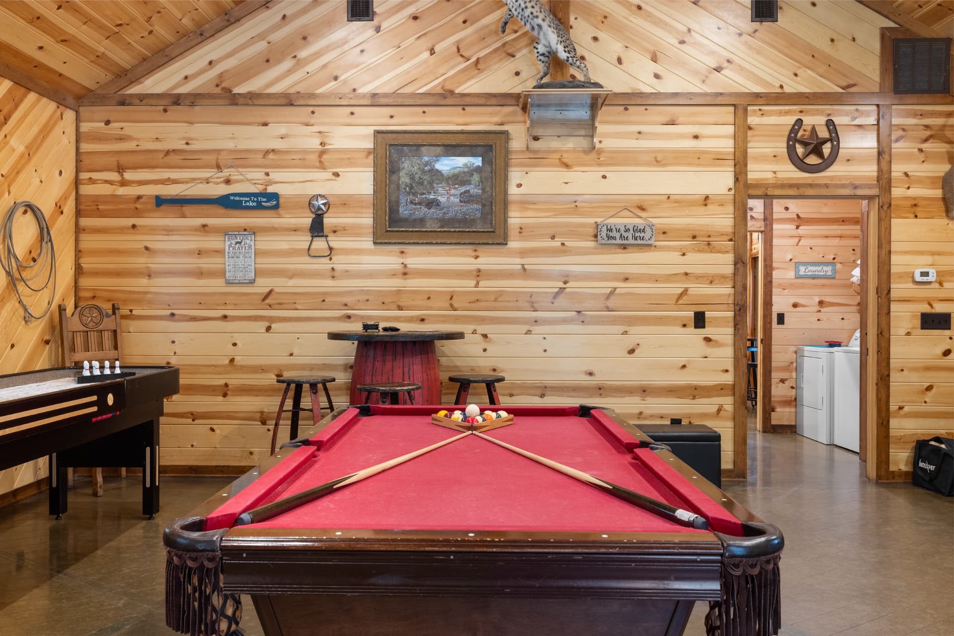 Pool Table and Table with Chairs