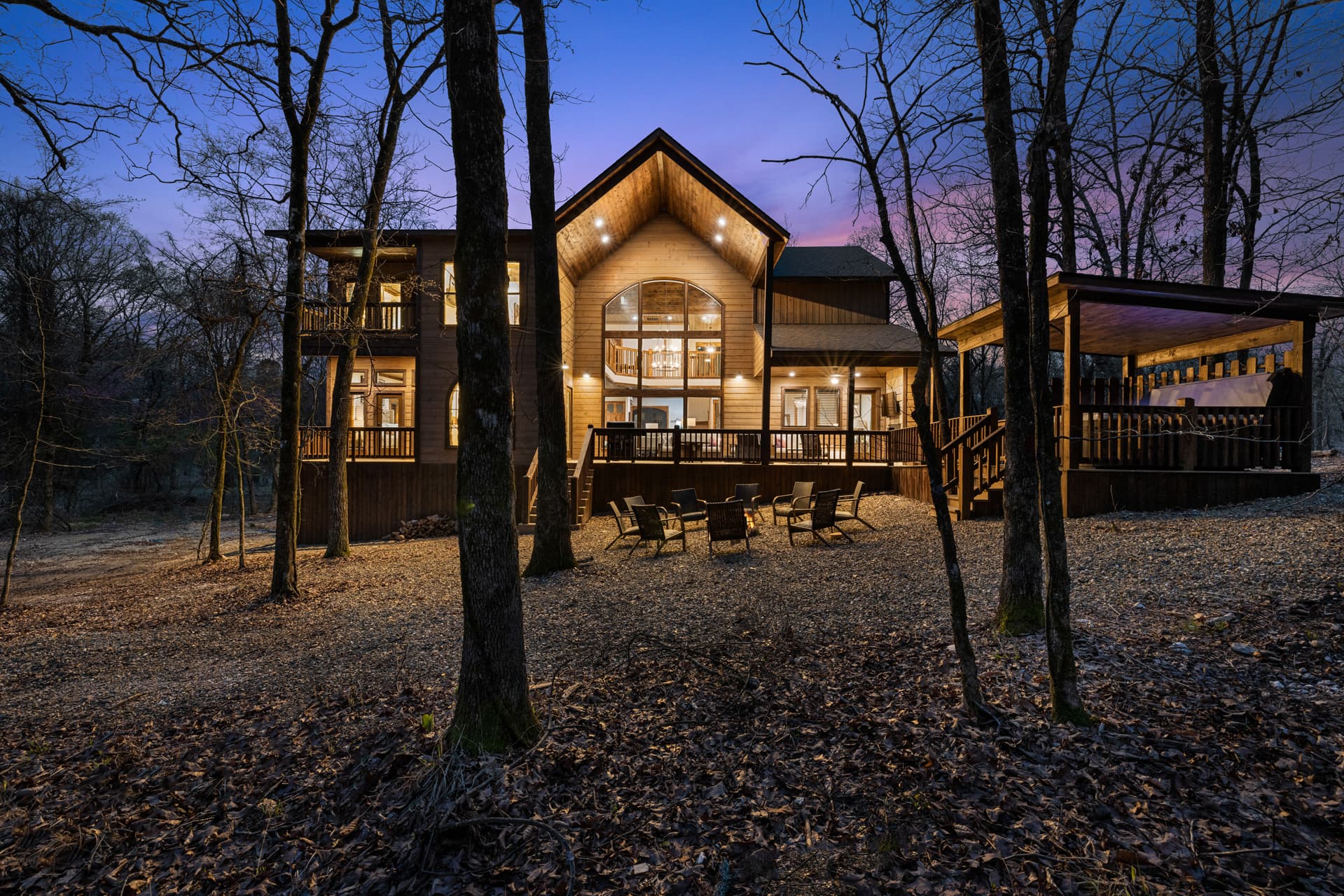 backyard with fire pit