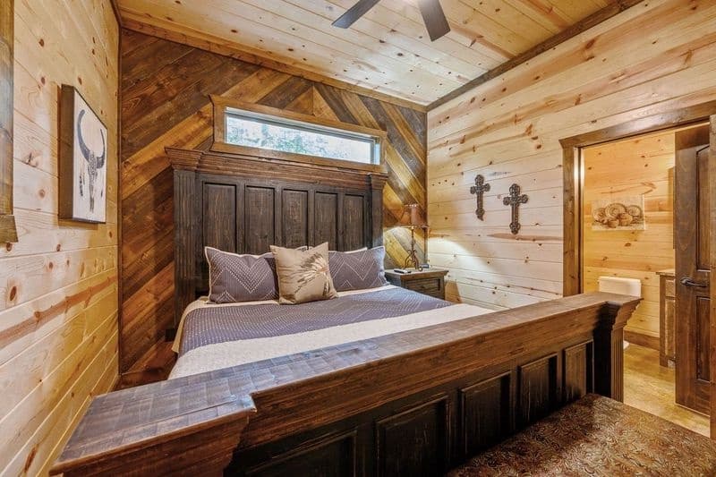 King bed with side table and lamp