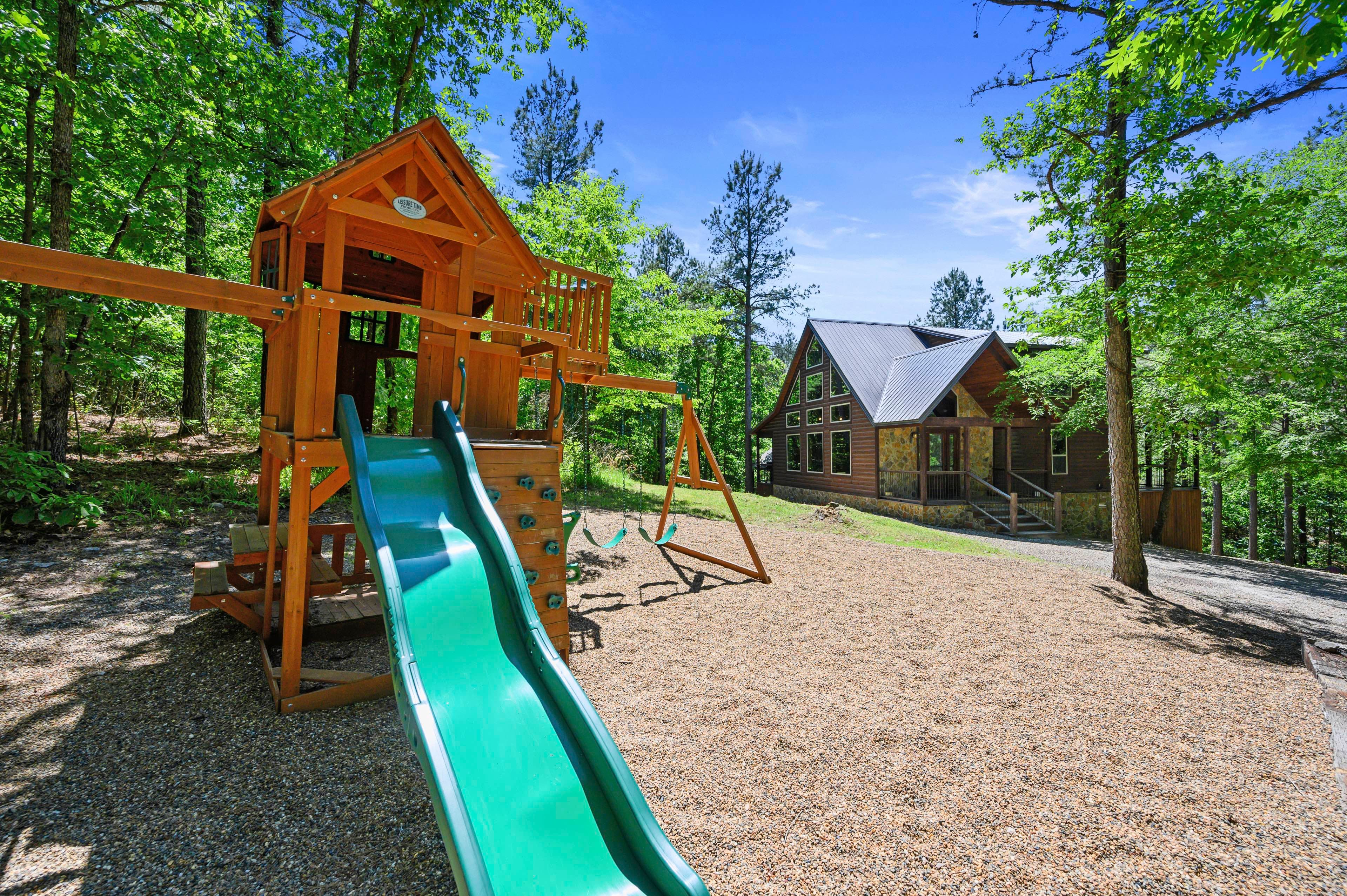 Playground next to the cabin