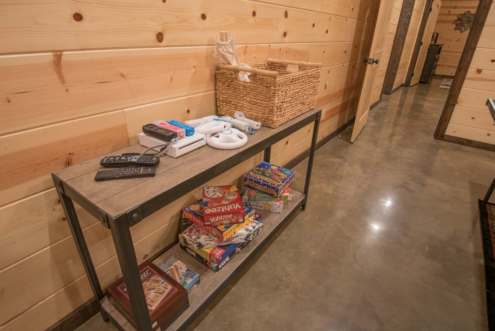 Board games in game room