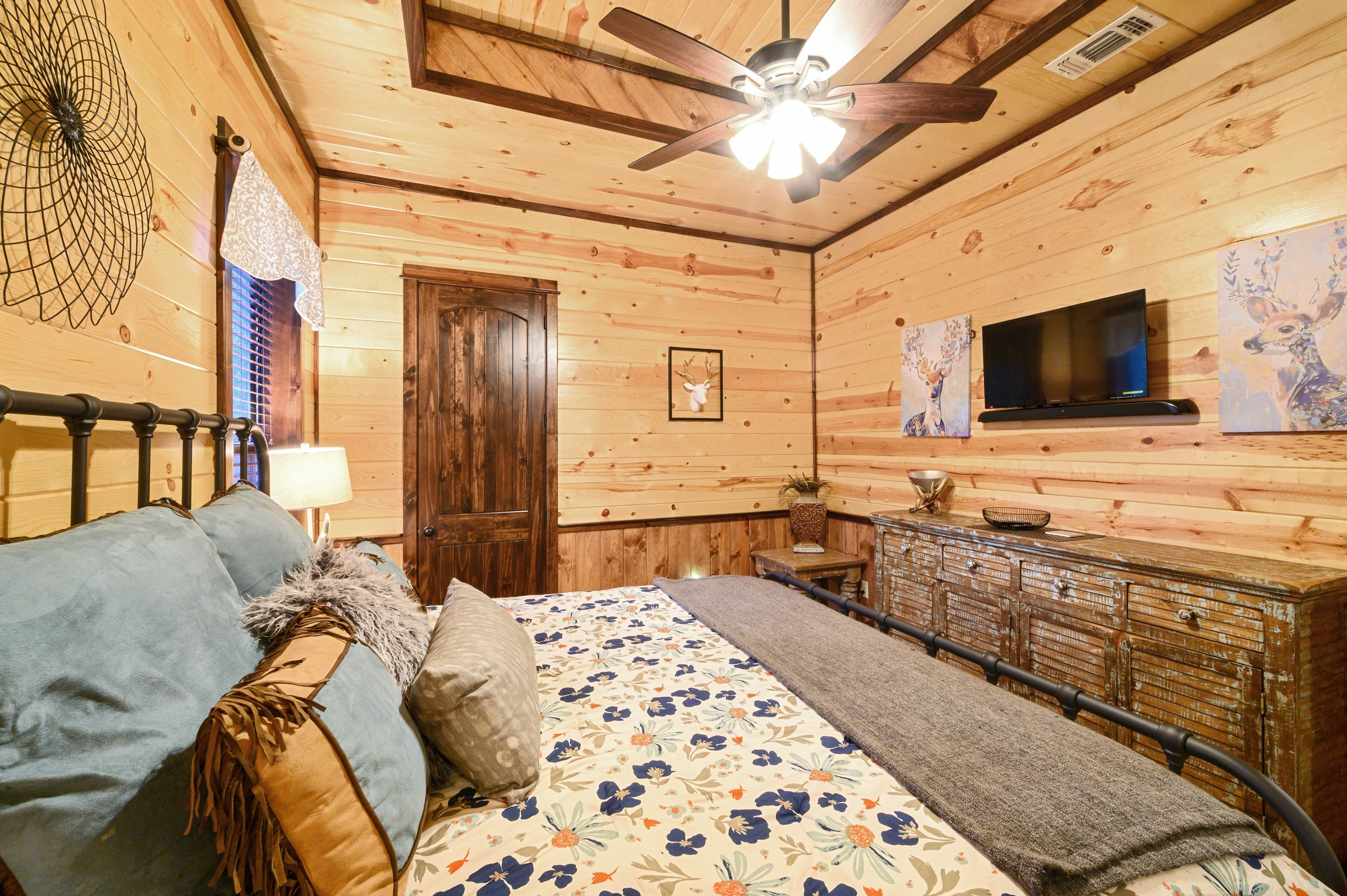 king bedroom and tv